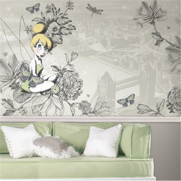 Roommates Vintage Tinker Bell X Large Chair Rail Prepasted Mural
